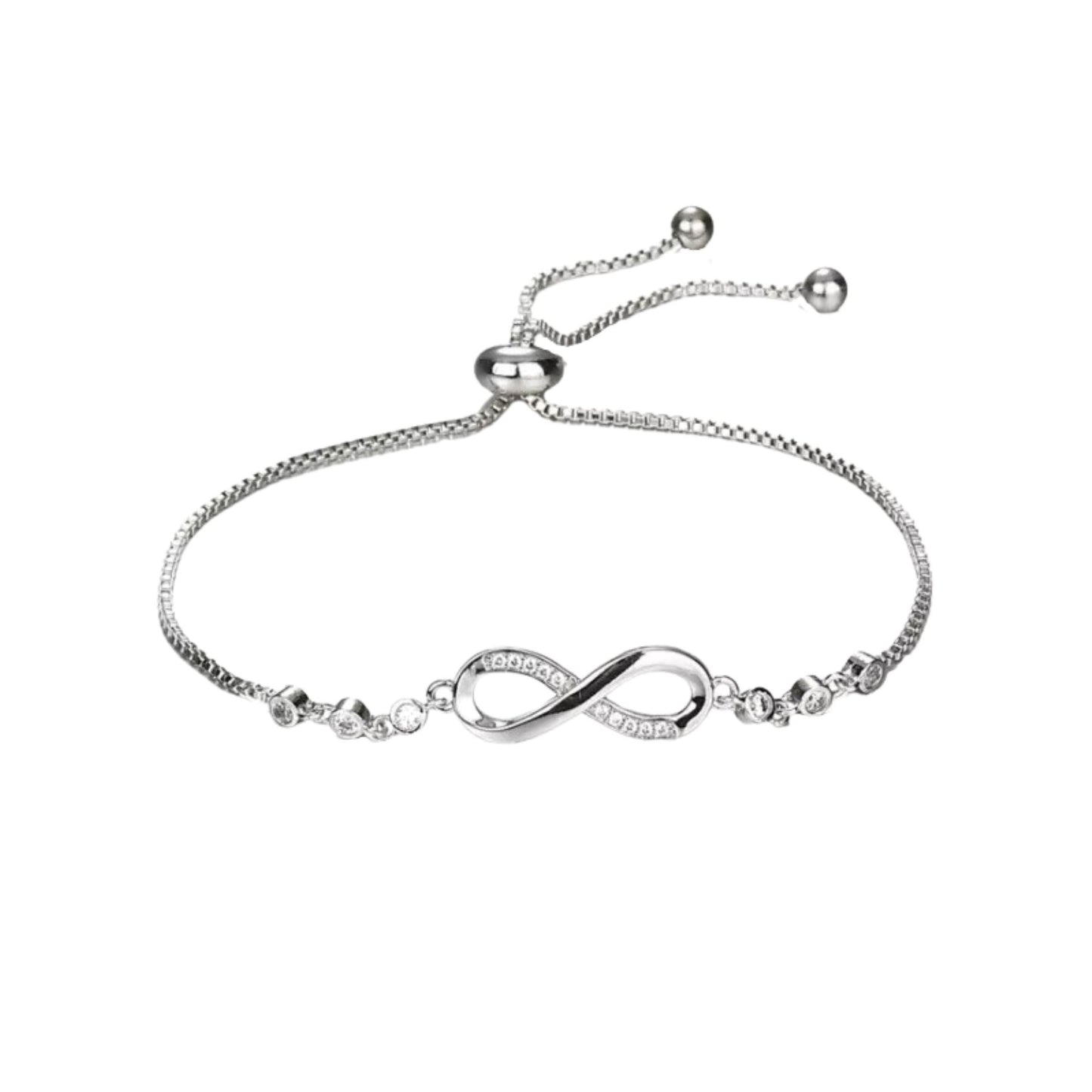 Infinity Spark Sterling Silver Bracelet 925 Australia with Zirconia