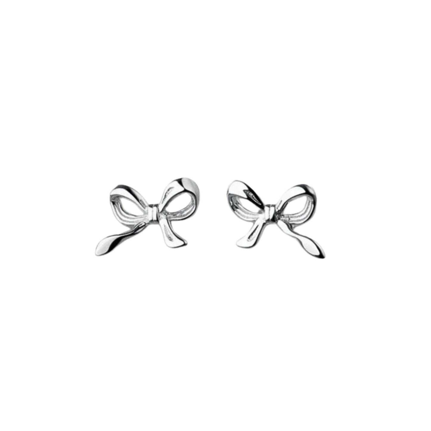 Petite Bow Earring Studs in Sterling Silver Chic and Sophistication Australia