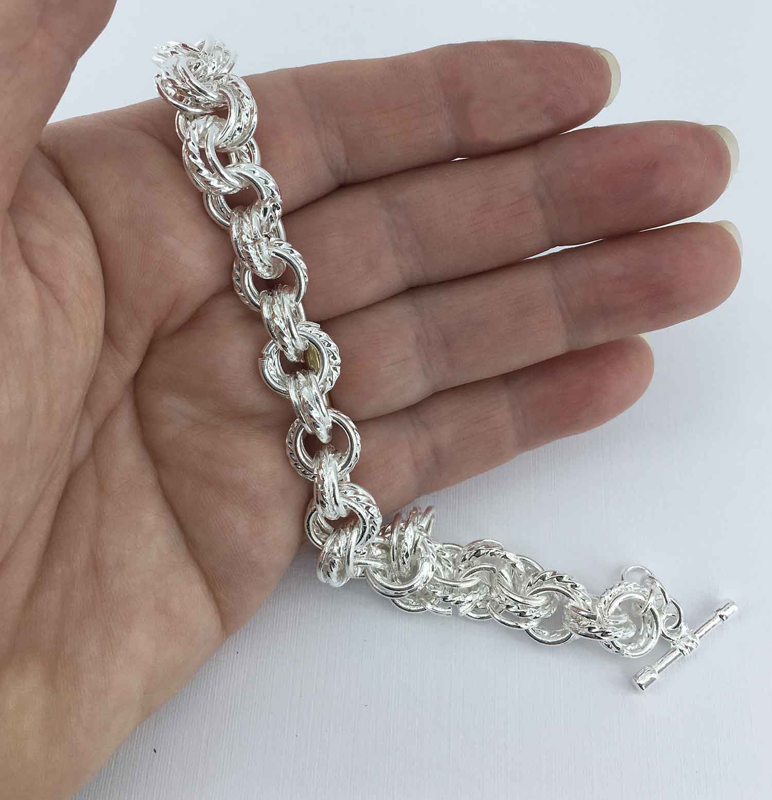 Silver Bracelet with Elisian Links Australia 925 Silver